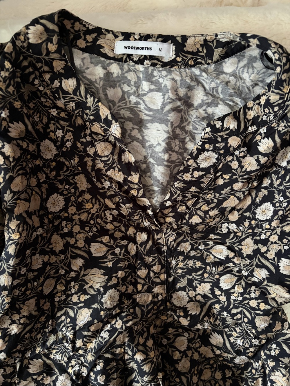 Woolworths Black Floral V-Neck Women’s Dress
